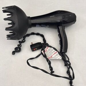 Black Xtava Hair Dryer with Black Orchid Diffuser